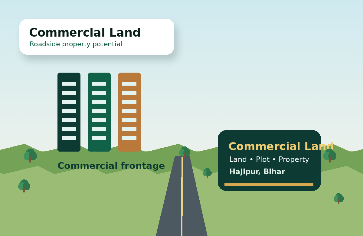 Commercial land for sale in Hajipur illustration