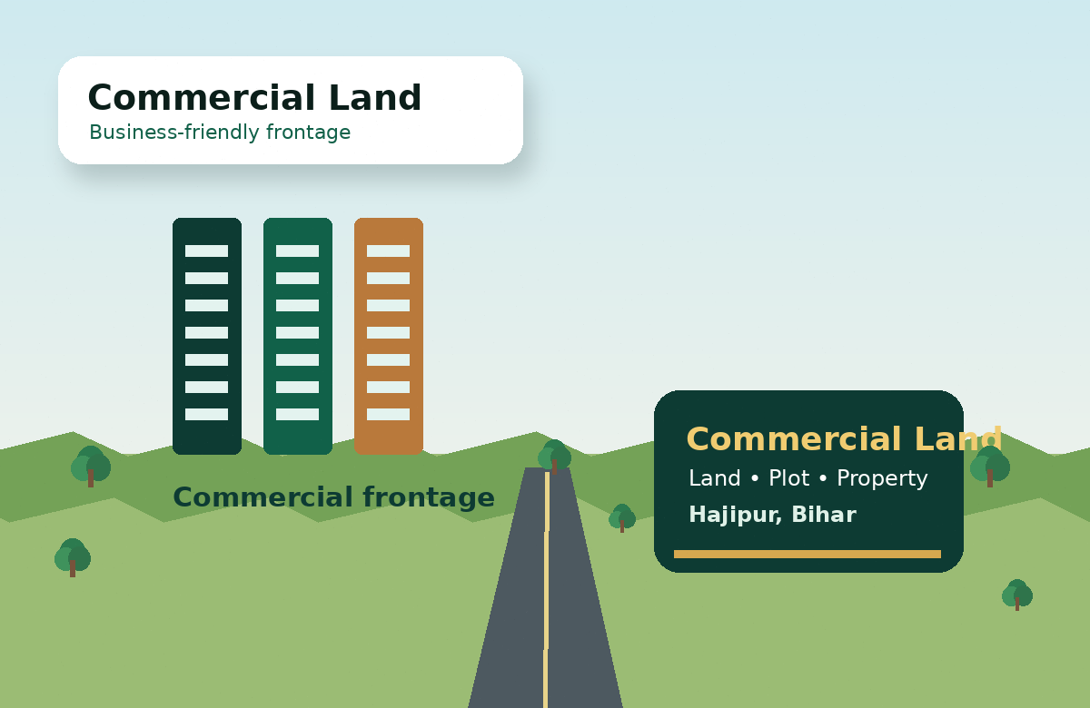 Commercial Roadside Land in Hajipur